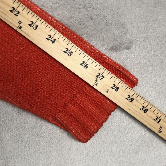 COLDWATER CREEK Embroidered Full Zip Sweater Sz M Orange Printed Floral Cotton - Picture 11 of 13